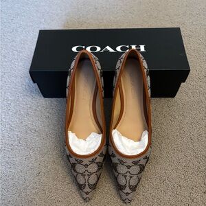 Coach Women's Stunning Daphne flat in Burnish Amber with Crystals Shoes